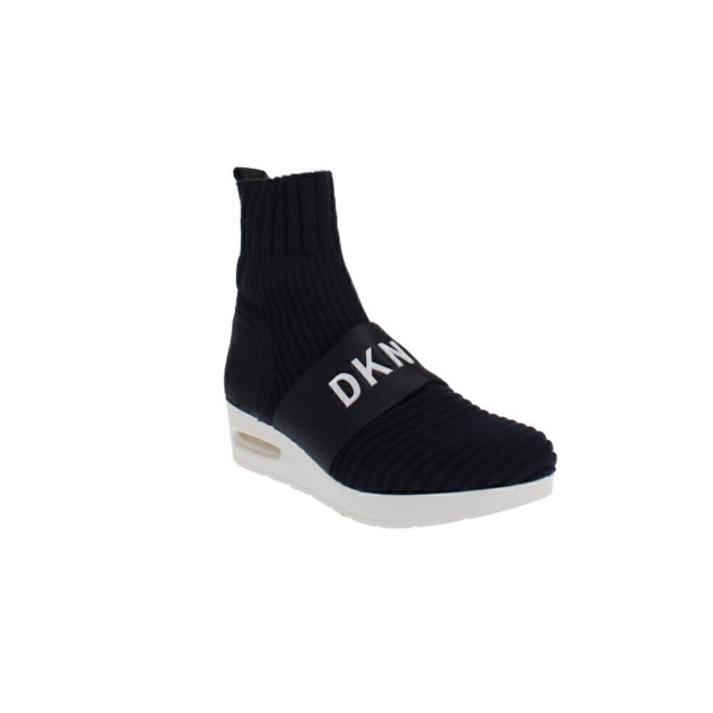 DKNY Anna Slip in wedge NWT with box black and white Sz 6.5
